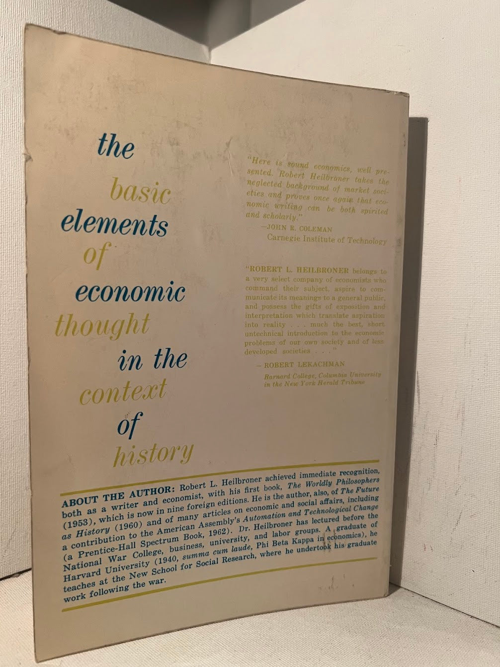 The Making of Economic Society by Robert L. Heilbroner