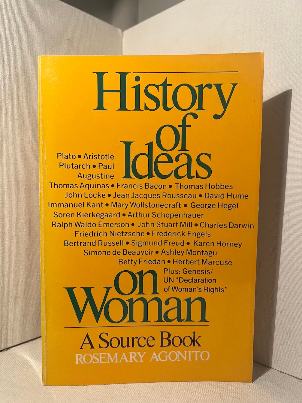 History of Ideas on Woman: A Sourcebook by Rosemary Agonito