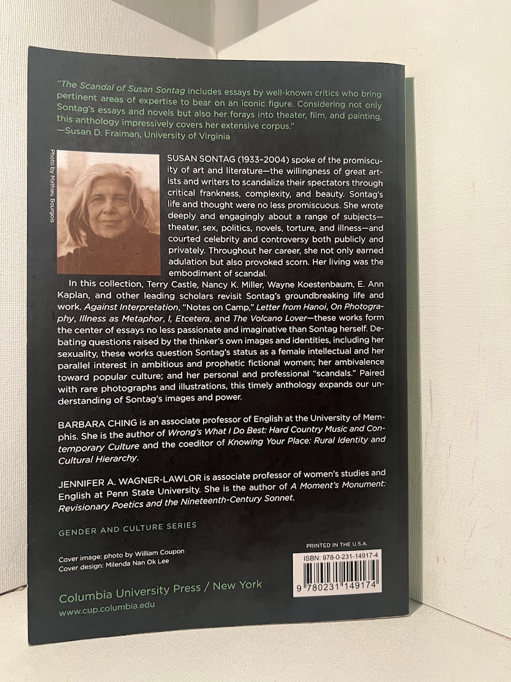 The Scandal of Susan Sontag edited by Barbara Ching and Jennifer A. Wagner-Lawlor