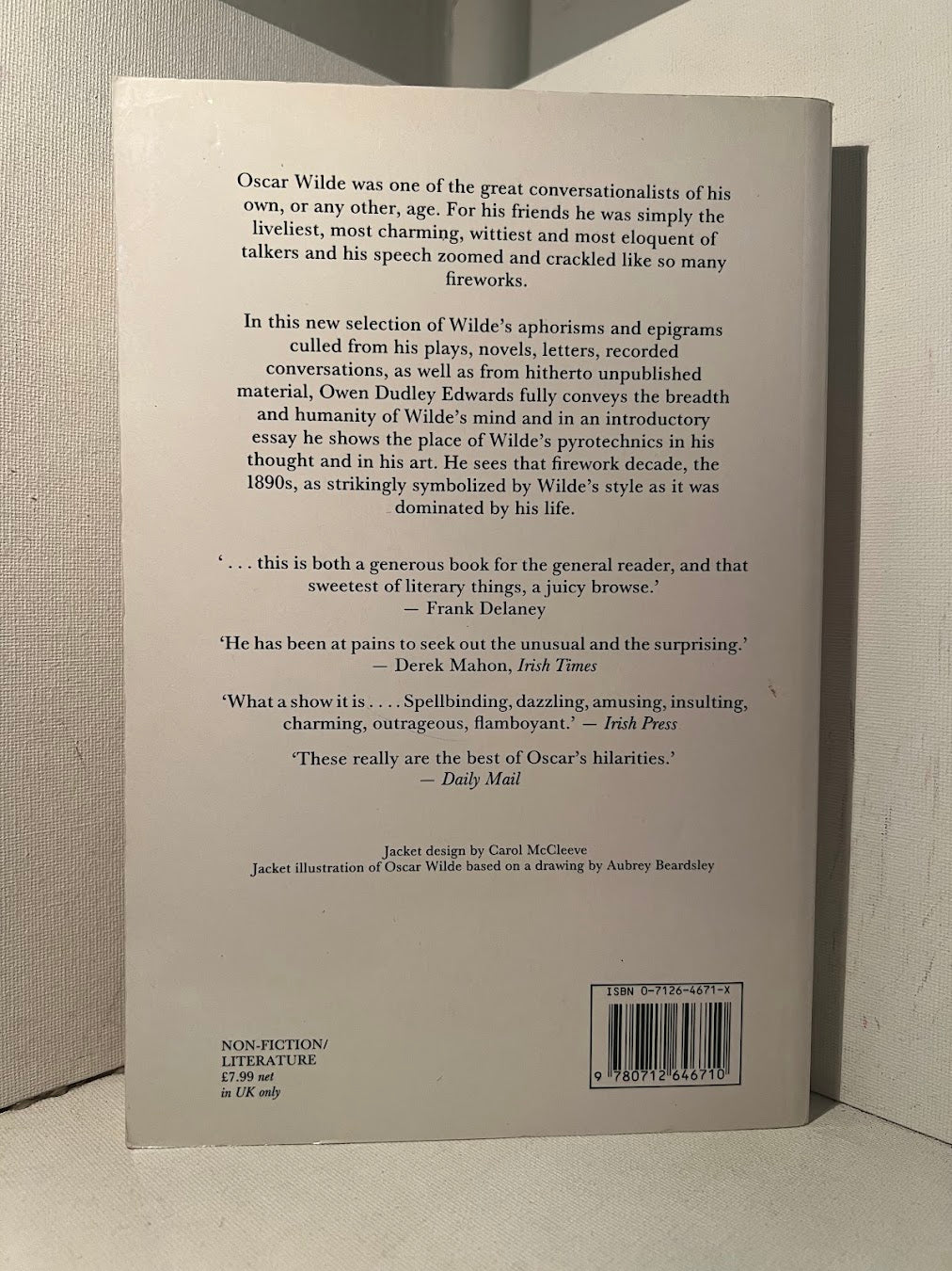 The Fireworks of Oscar Wilde edited by Owen Dudley Edwards