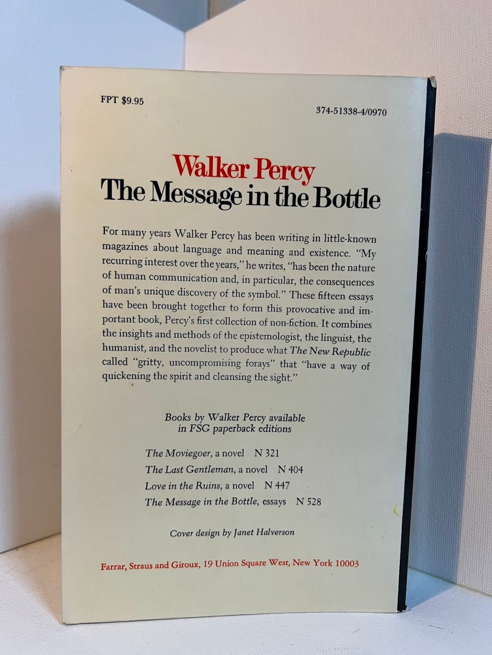 The Message in the Bottle by Walker Percy