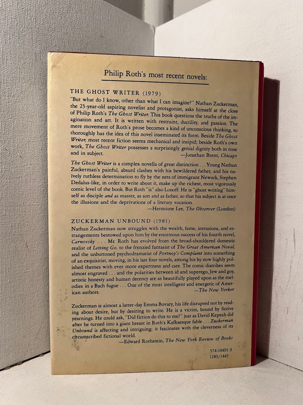 The Anatomy Lesson by Philip Roth