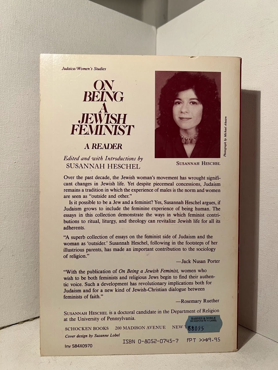 On Being a Jewish Feminist: A Reader edited by Susannah Heschel
