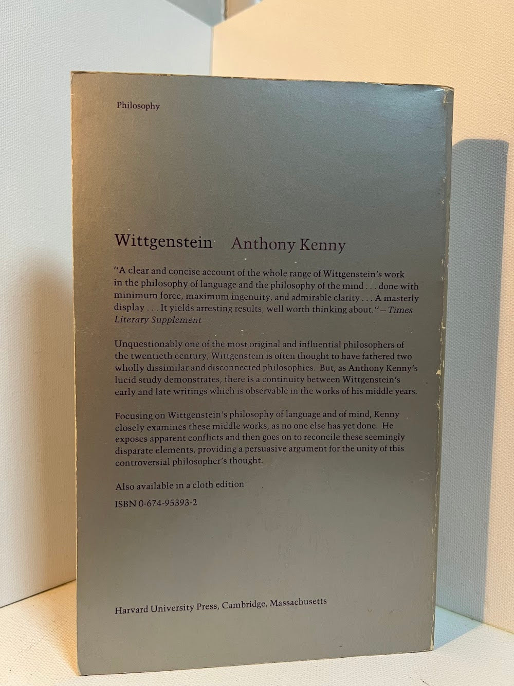 Wittgenstein by Anthony Kenny