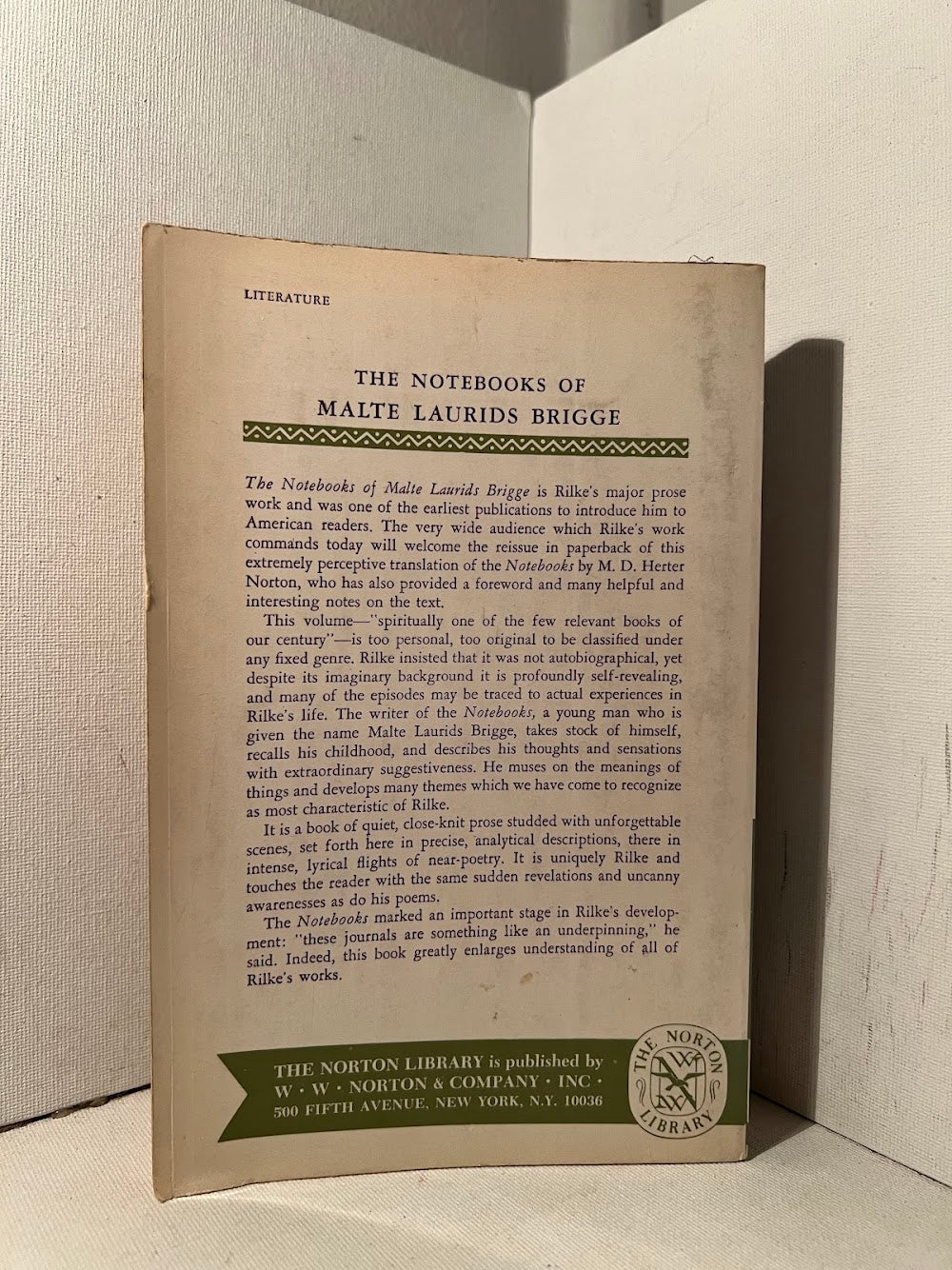 The Notebooks of Malte Laurids Brigge by Rainer Maria Rilke