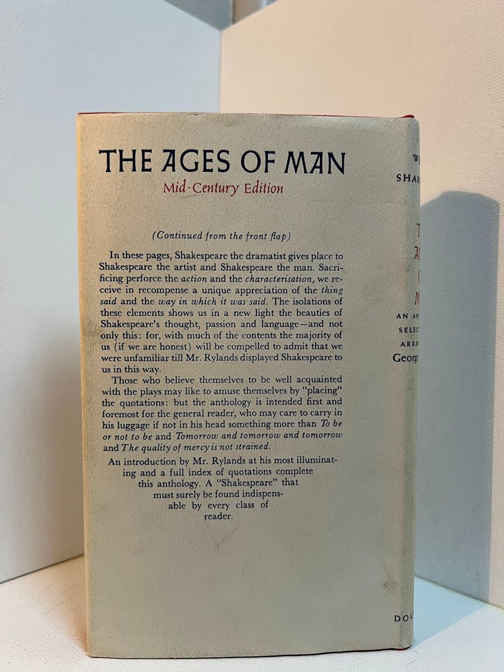 William Shakespeare - The Ages of Man selected by George Rylands