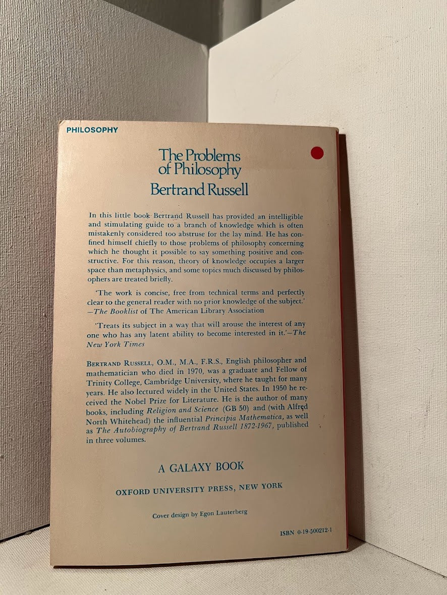 The Problems of Philosophy by Bertrand Russell