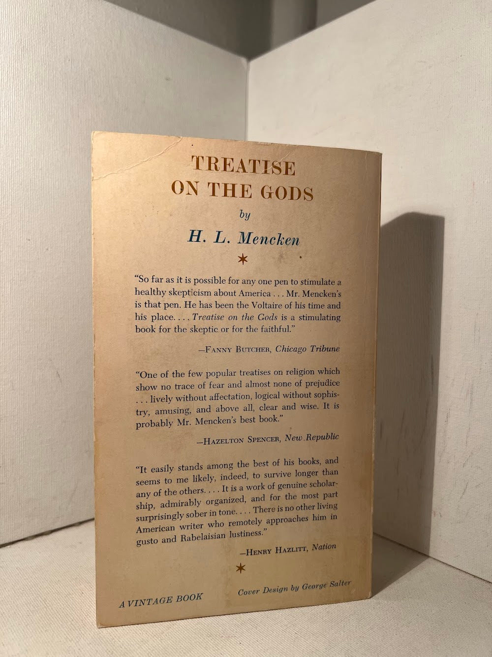 Treatise on the Gods by H.L. Mencken