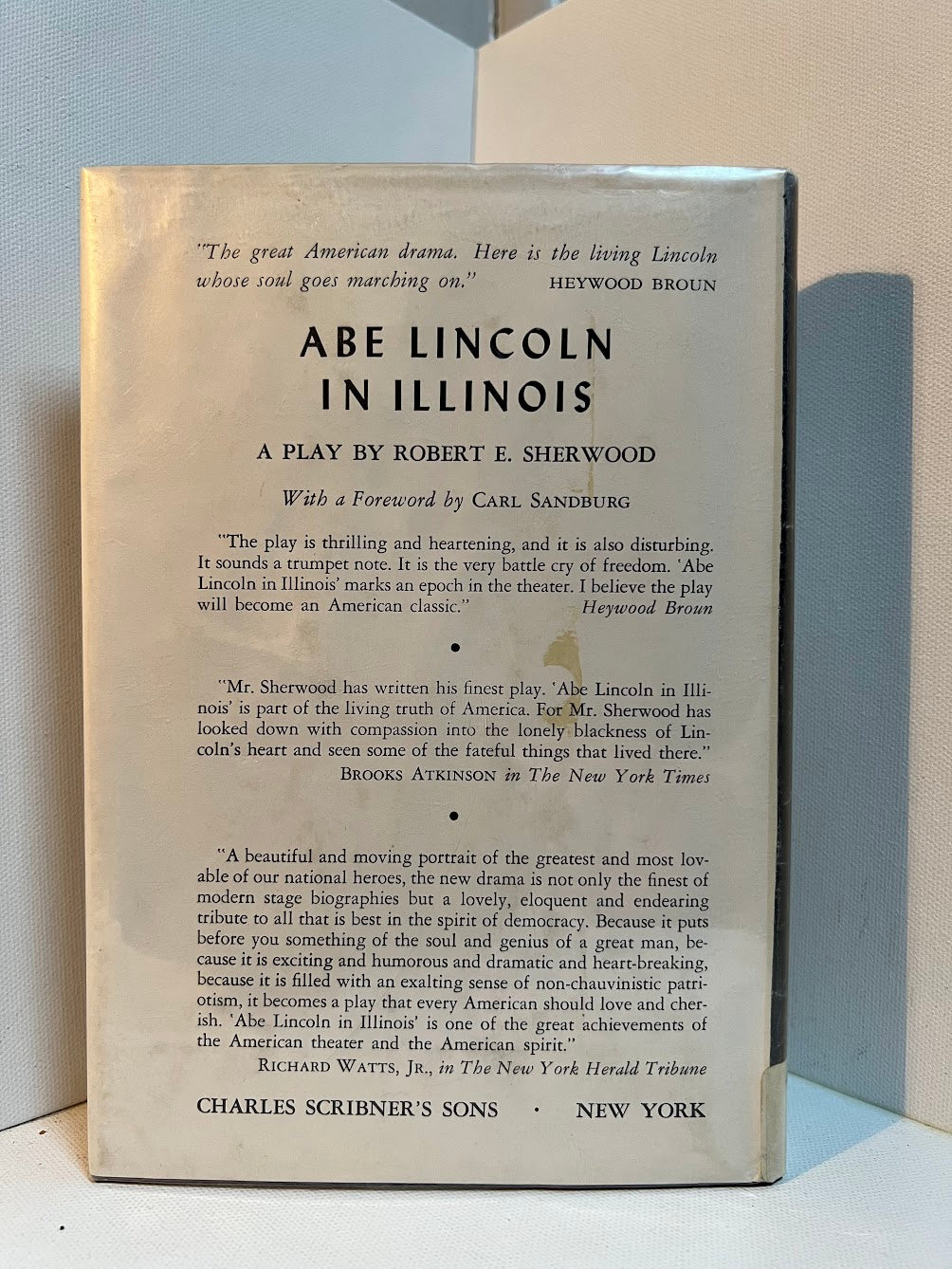 Abe Lincoln in Illinois by Robert Sherwood