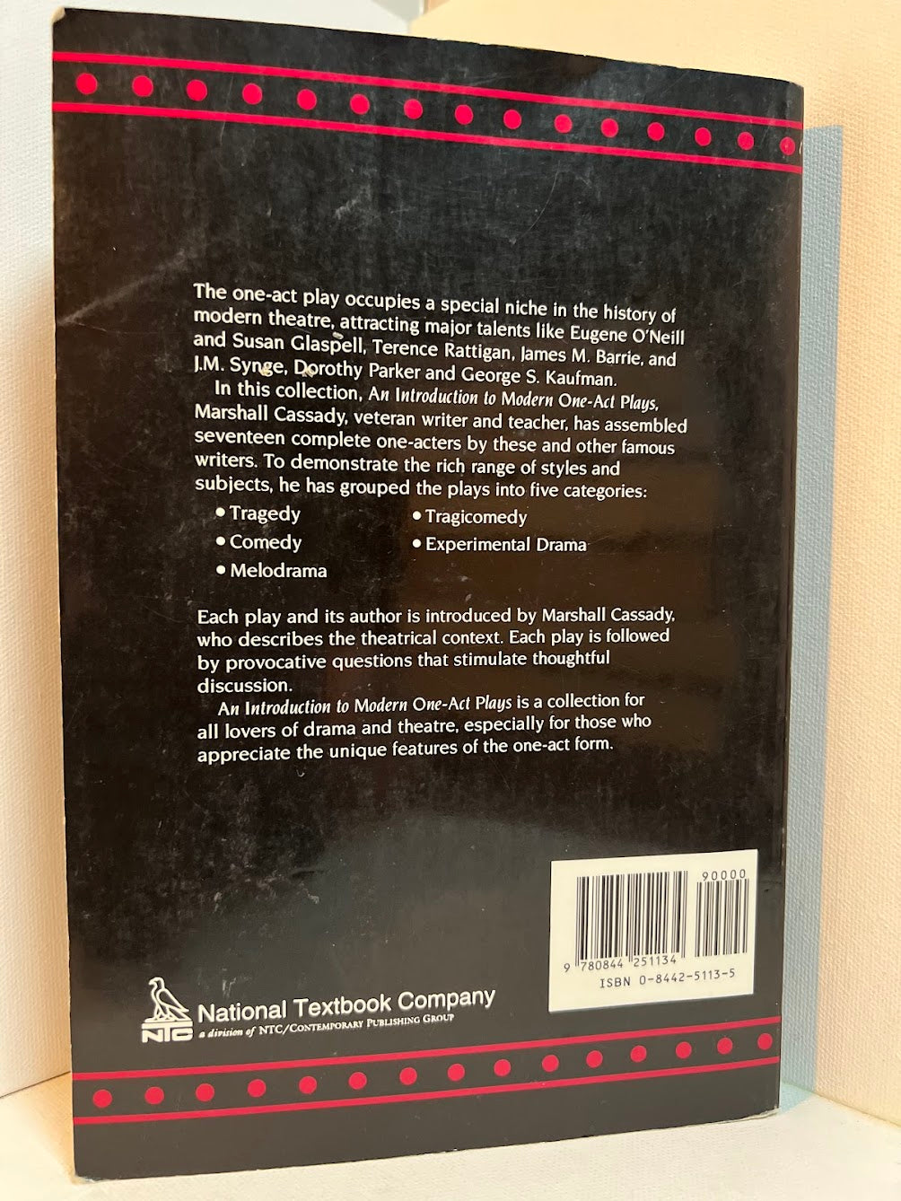 An Introduction to Modern One-Act Plays edited by Marshall Cassady