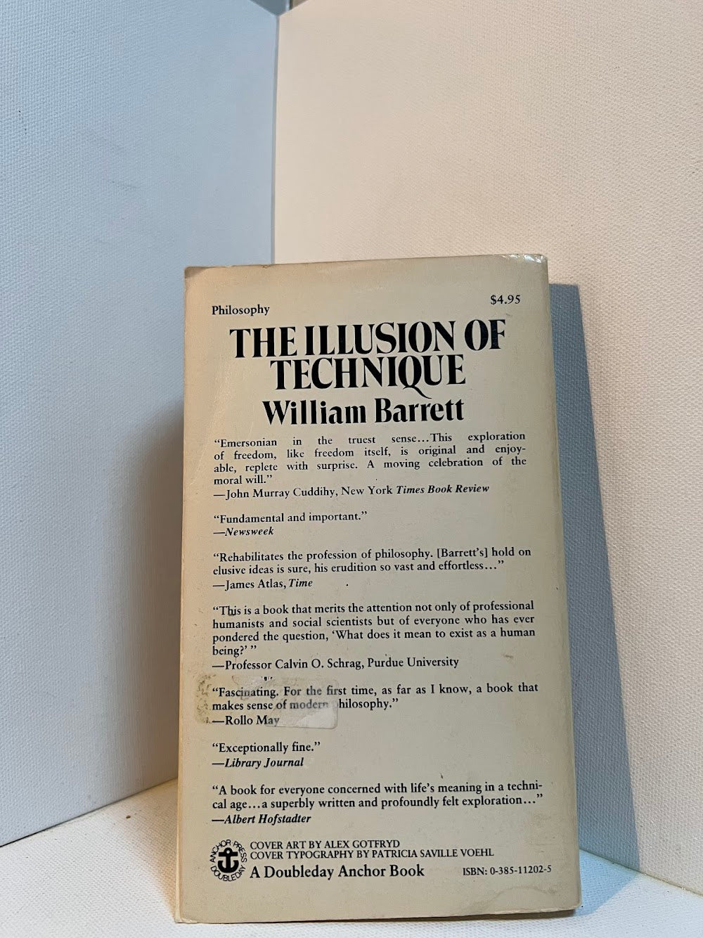 The Illusion of Technique by William Barrett