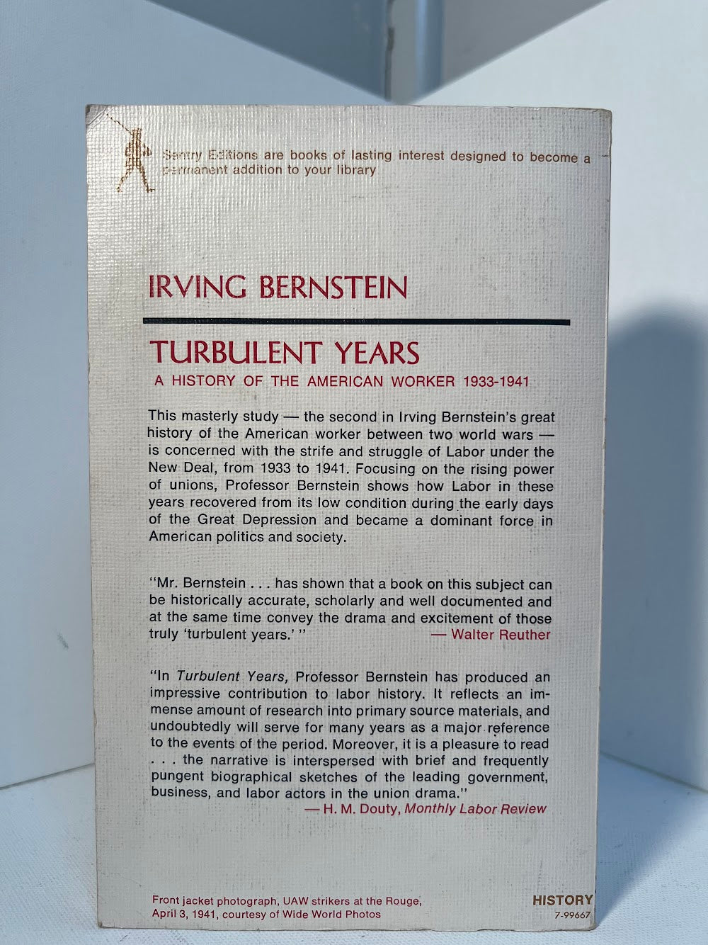 Turbulent Years - A History of the American Worker 1933-1941 by Irving Bernstein