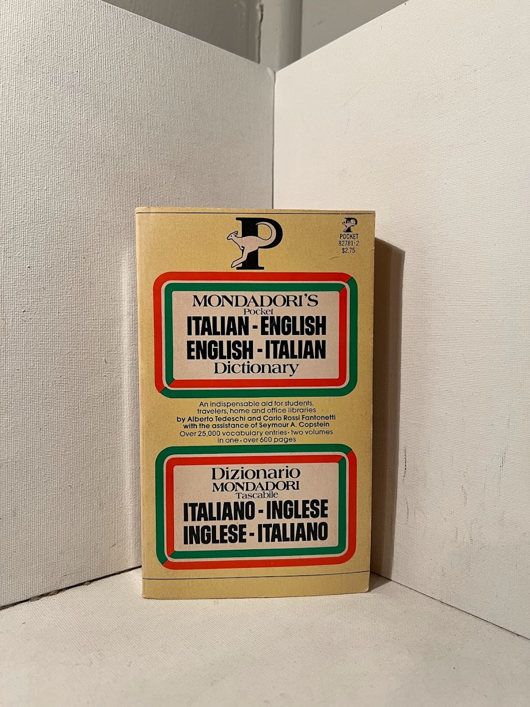 3 pocket dictionaries (Italian, French, German)