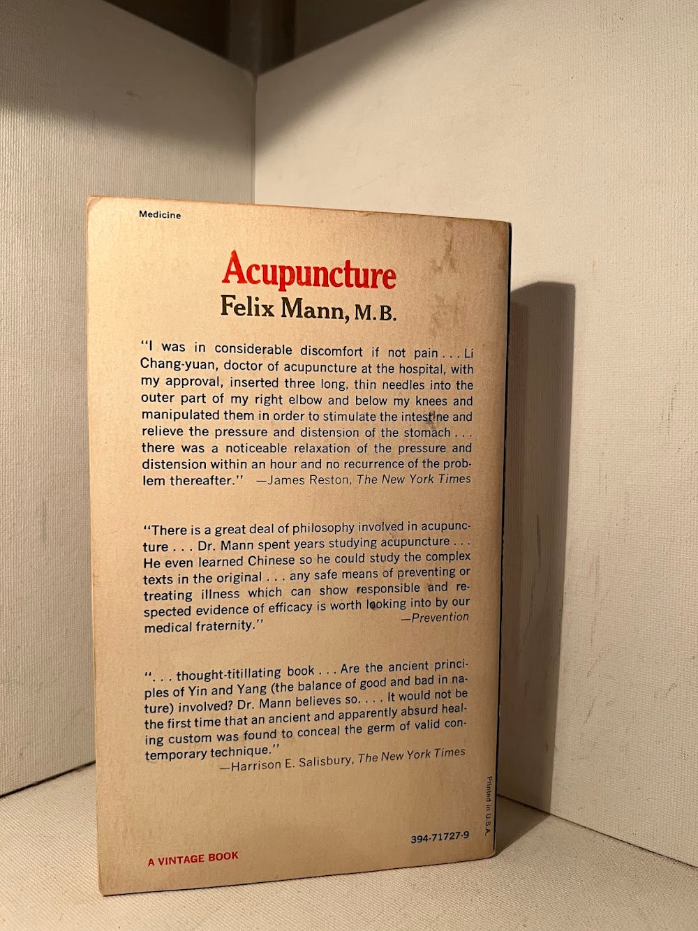 The Ancient Chinese Art of Healing Acupuncture by Felix Mann