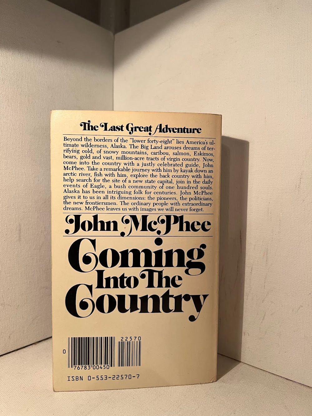 Coming Into The Country by John McPhee