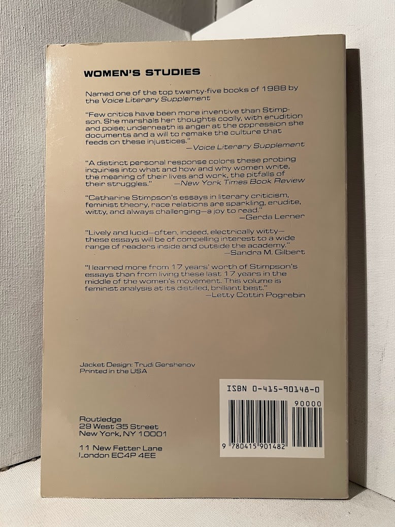 Where the Meanings Are: Feminism and Cultural Spaces by Catharine R. Stimpson