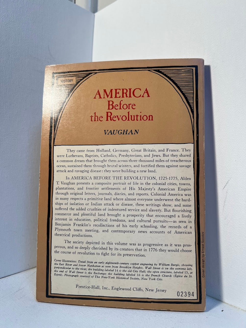 America Before the Revolution 1725-1775 edited by Alden T. Vaughan