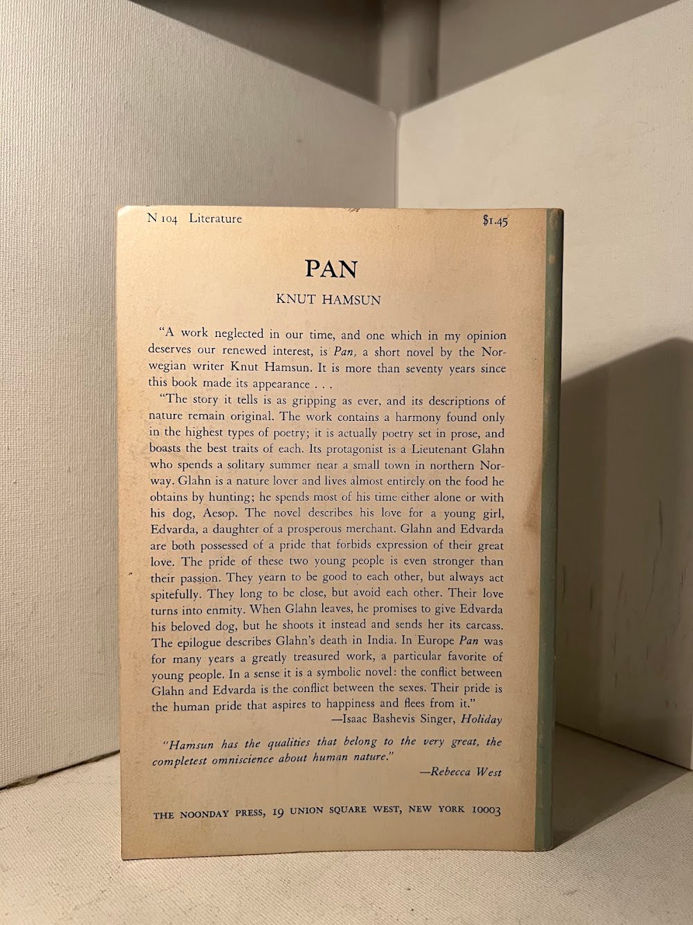 Pan by Knut Hamsun