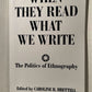 When They Read What We Write: The Politics of Ethnography edited by Caroline B. Brettell