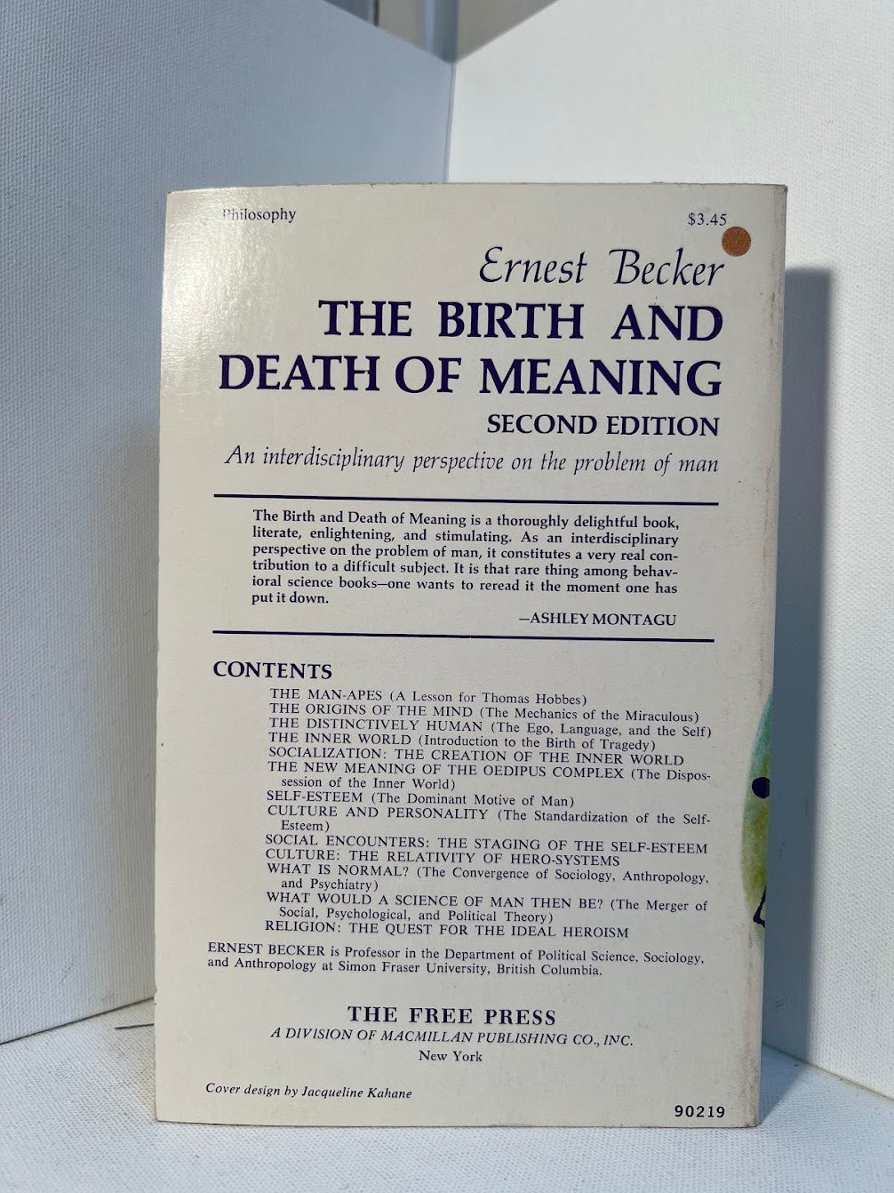 The Birth and Death of Meaning by Ernest Becker