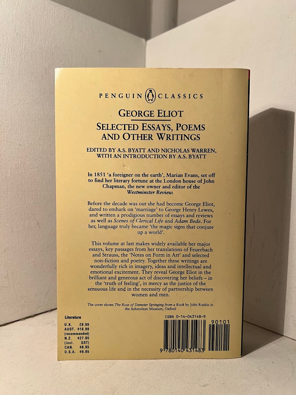 Selected Essays, Poems, and Other Writings by George Eliot