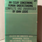 An Essay Concerning Human Understanding by John Locke