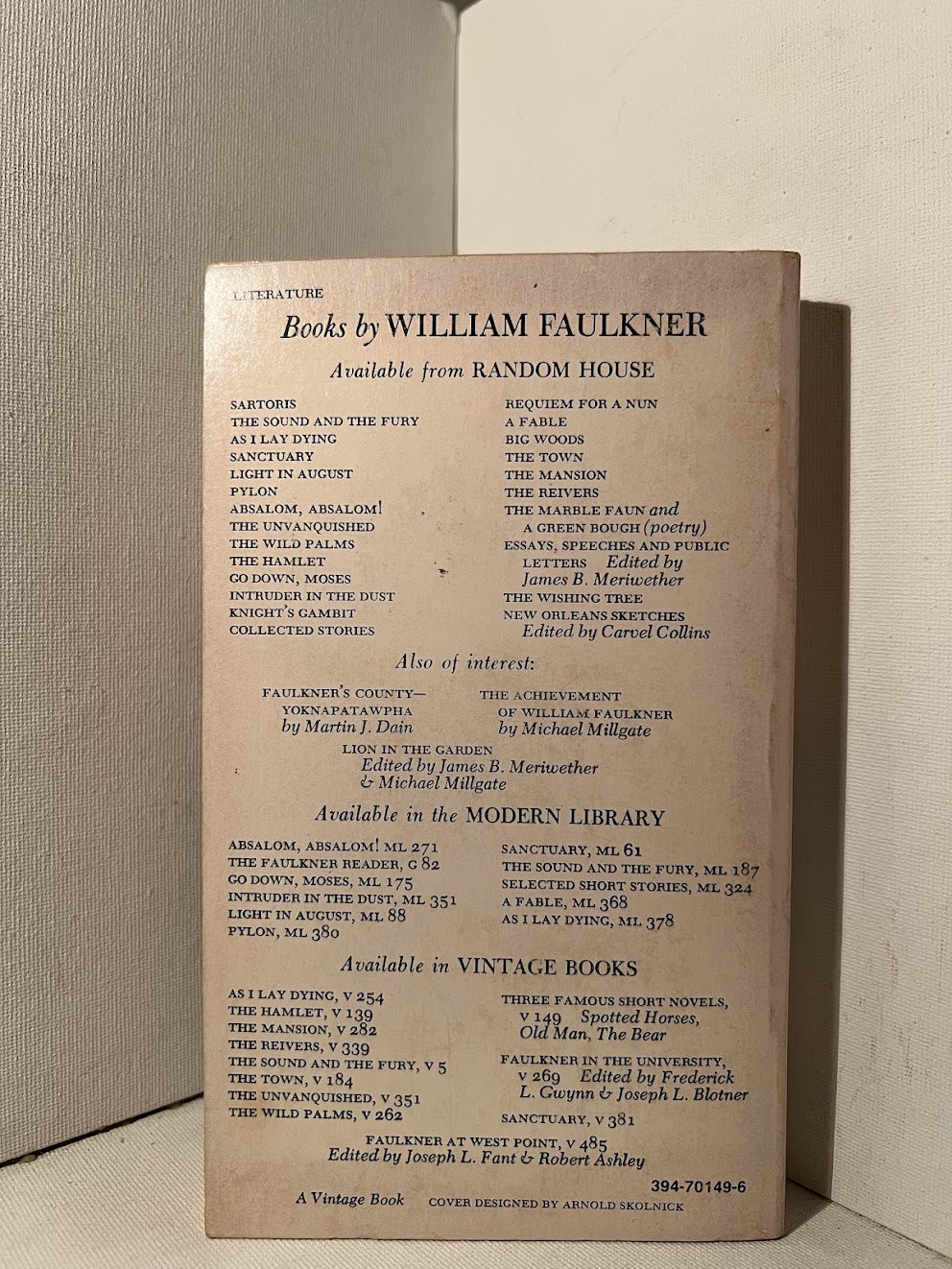 Three Famous Short Novels by William Faulkner