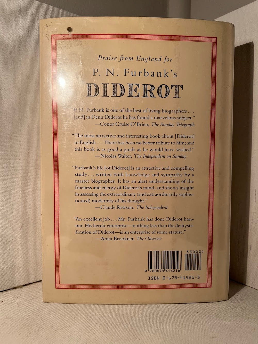 Diderot - A Critical Biography by P.N. Furbank