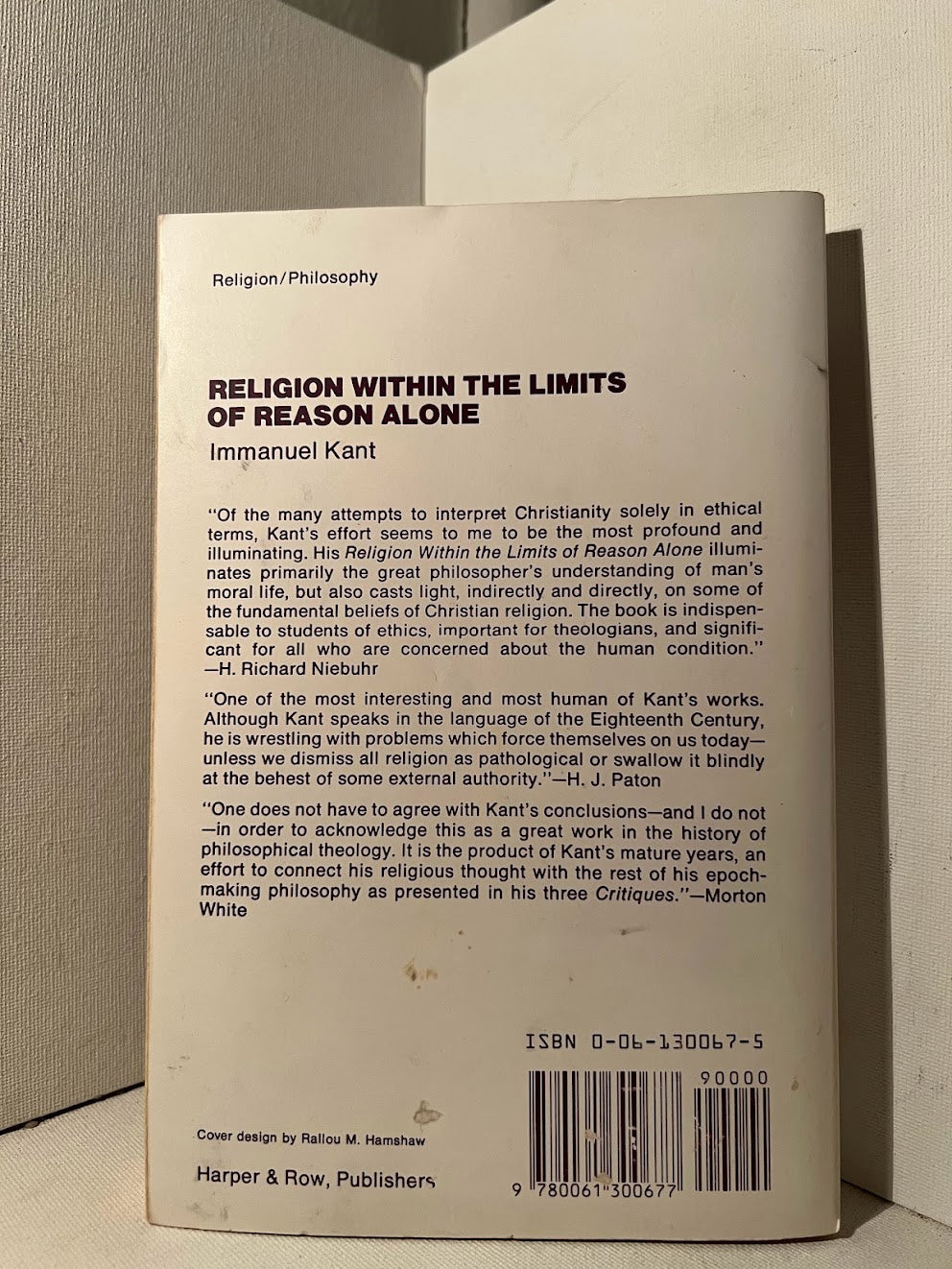 Religion Within the Limits of Reason Alone by Immanuel Kant