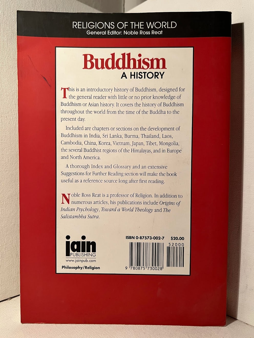 Buddhism A History by Noble Ross Reat