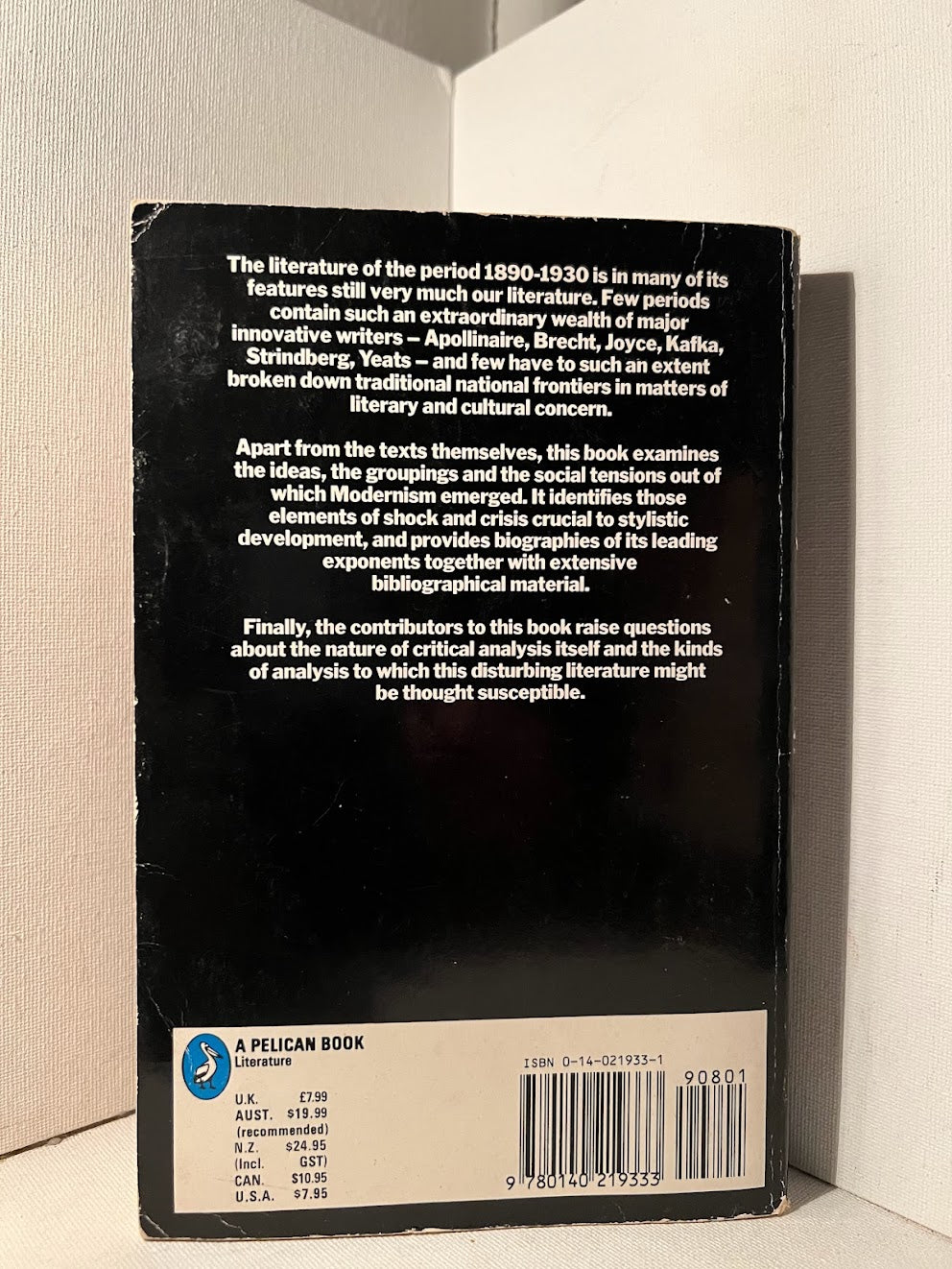 Modernism: A Guide to European Literature (1890-1930) edited by Malcolm Bradbury and James McFarlane