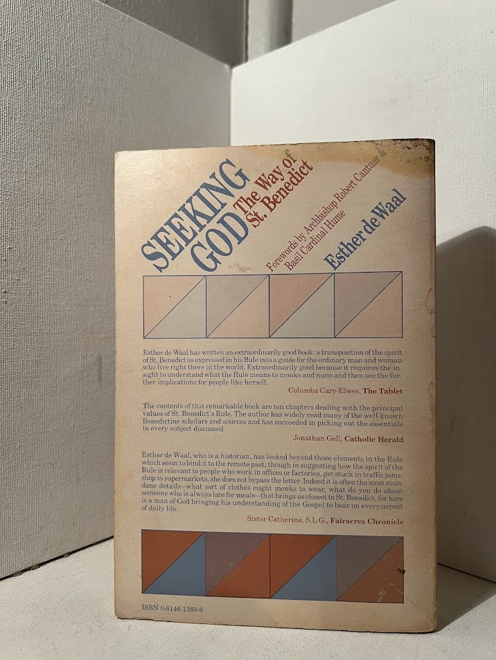 Seeking God: The Way of St. Benedict by Esther de Waal