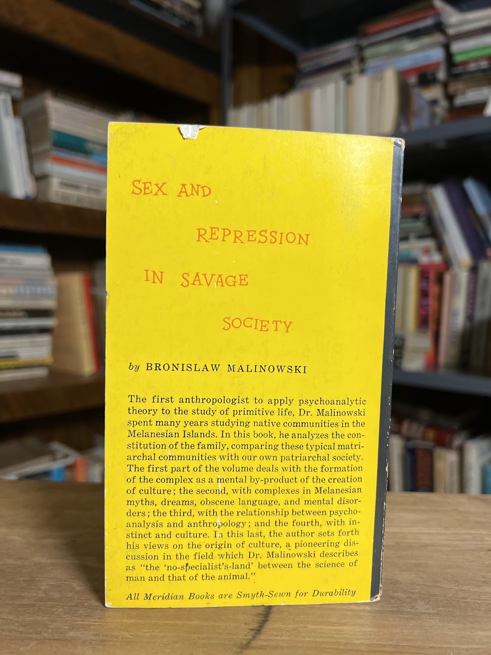 Sex and Repression in Savage Society by Bronislaw Malinowski