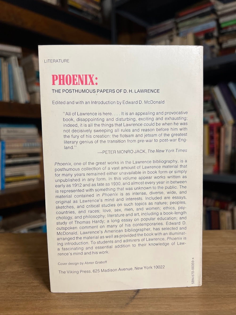Phoenix - The Posthumous Papers of D.H. Lawrence