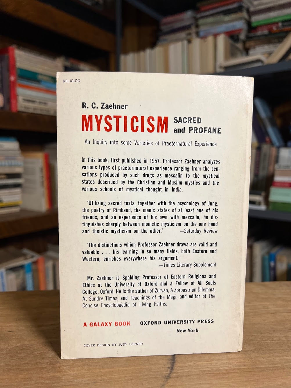 Mysticism Sacred and Profane by R.C. Zaehner