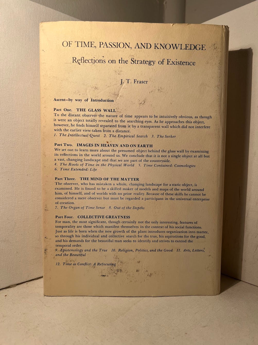 Of Time, Passion, and Knowledge by J.T. Fraser