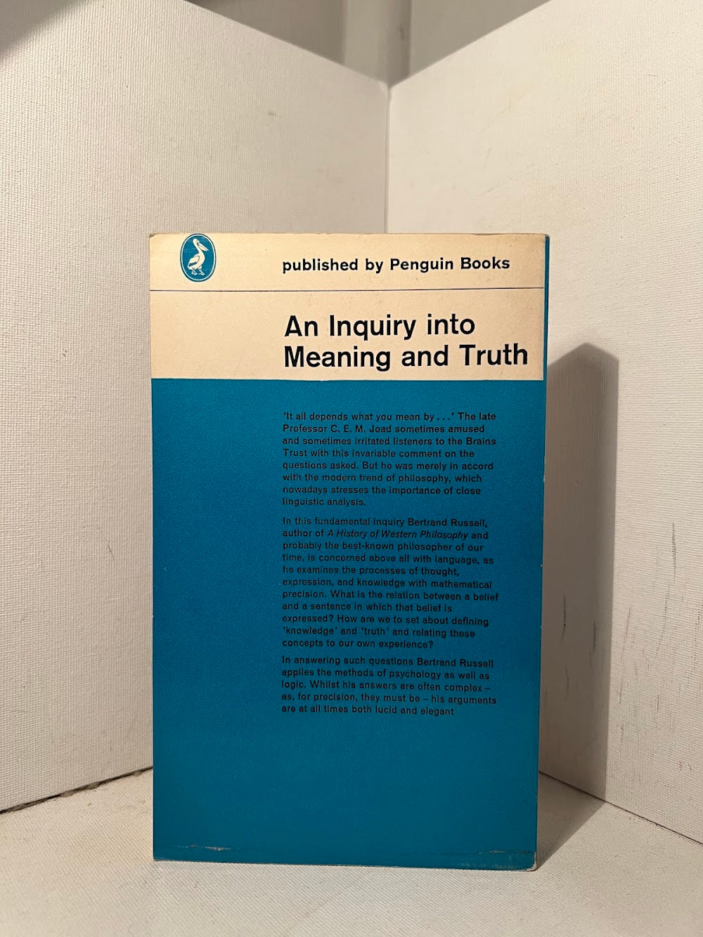 An Inquiry Into Meaning and Truth by Bertrand Russell