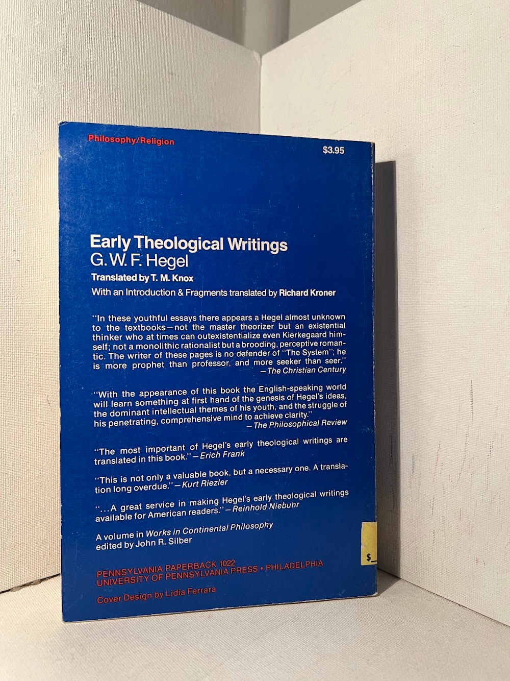 Early Theological Writings by G.W.F. Hegel