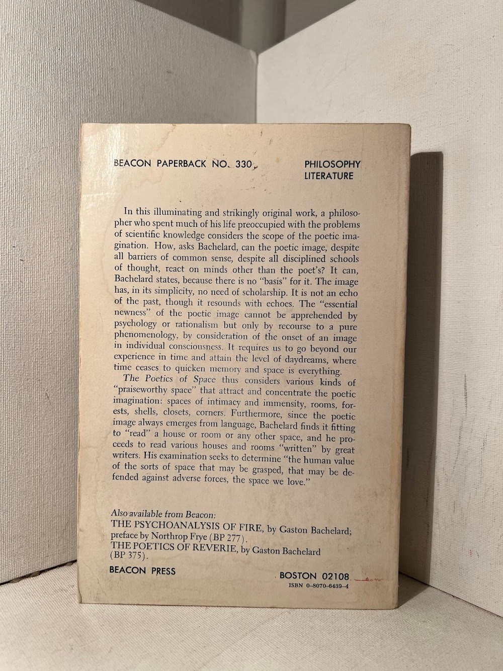 The Poetics of Space by Gaston Bachelard