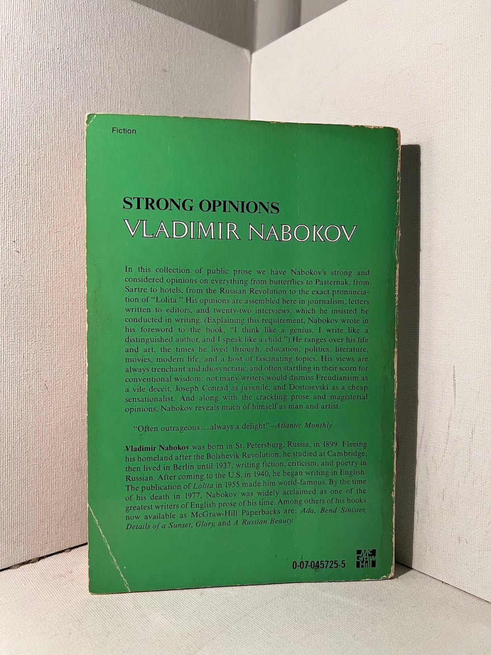 Strong Opinions by Vladimir Nabokov