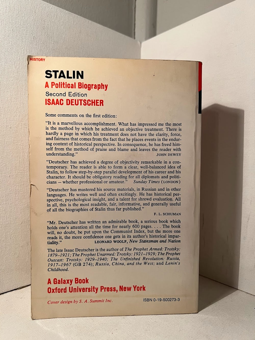 Stalin: A Political Biography by Isaac Deutscher