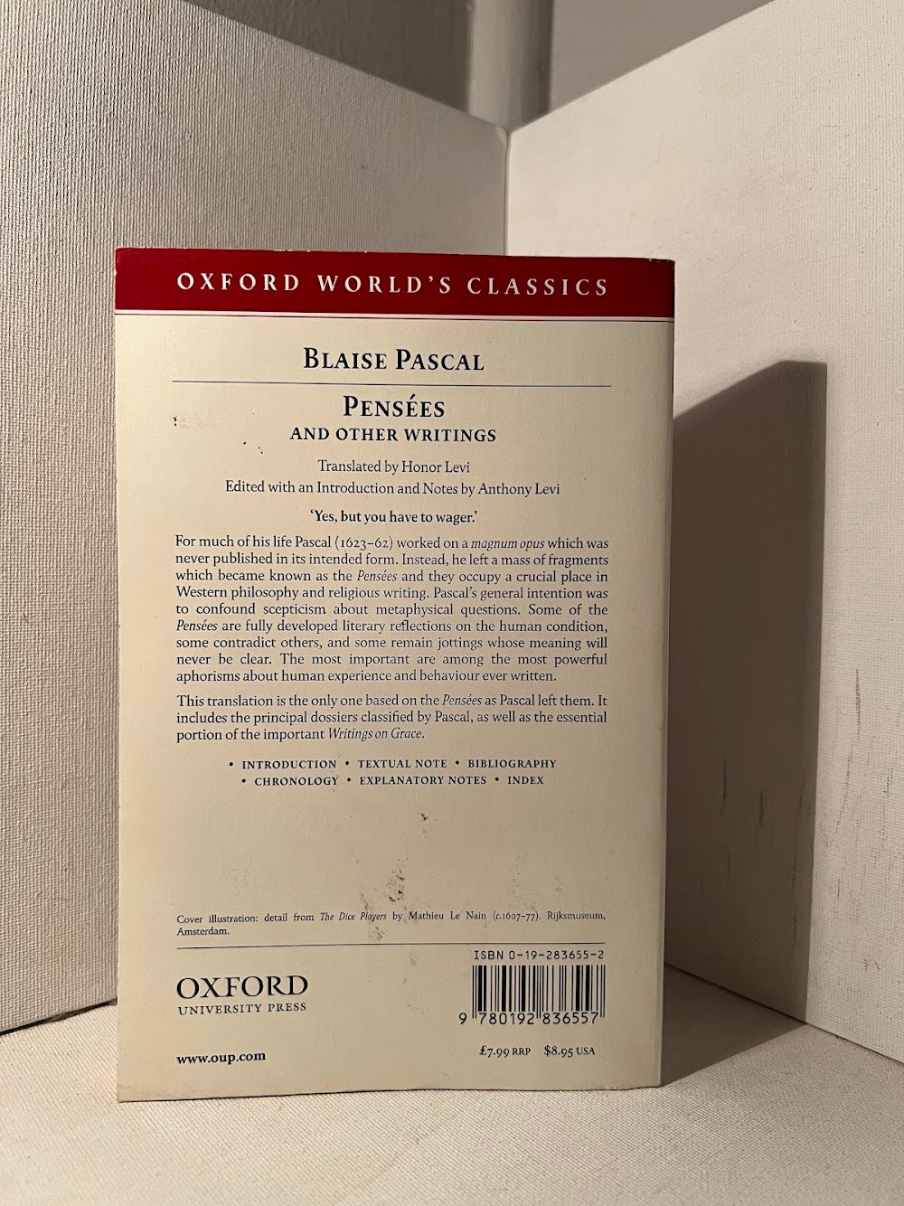 Pensees and Other Writings by Blaise Pascal