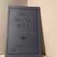 On Being Blue - A Philosophical Inquiry by William Gass