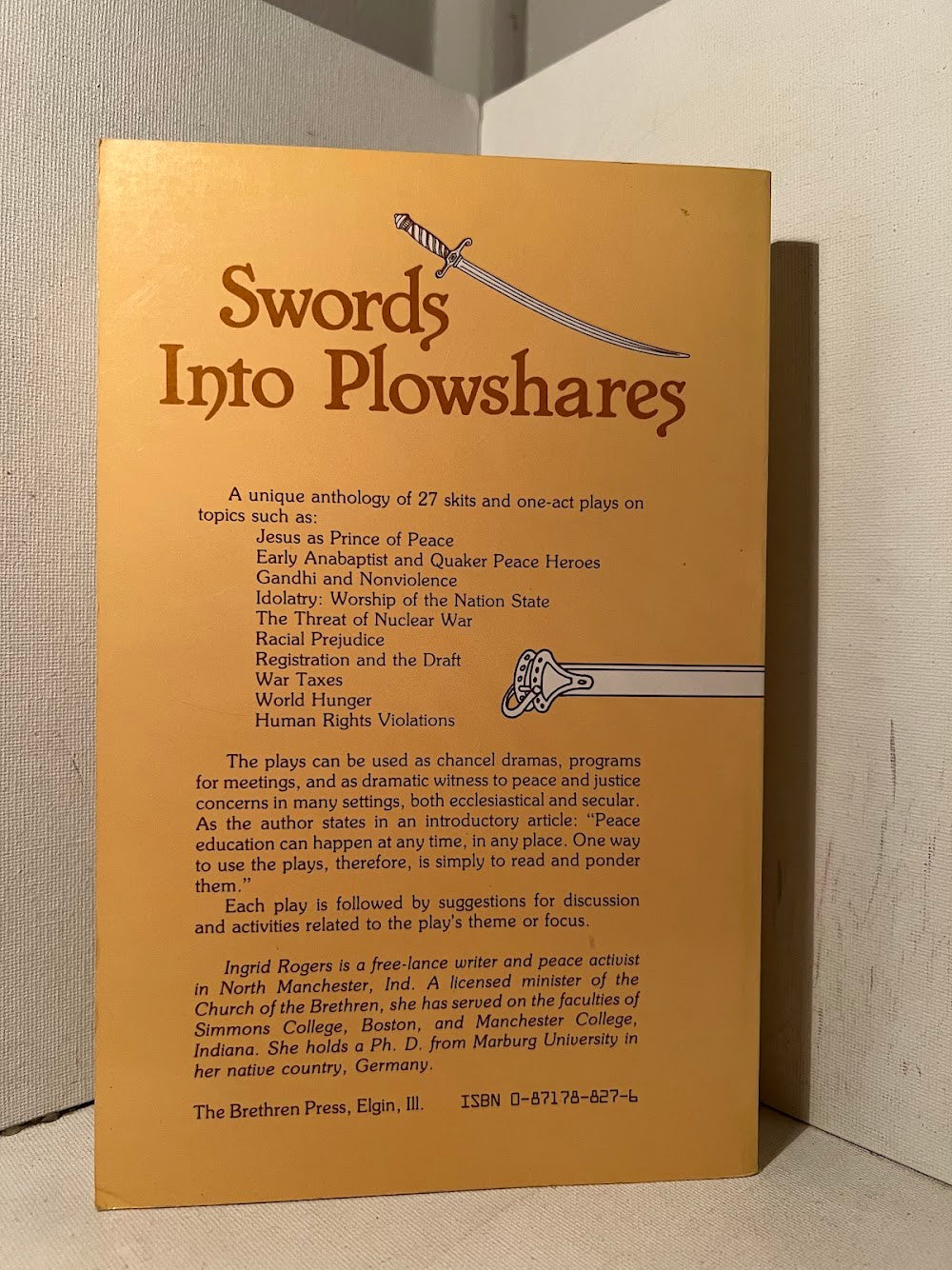 Swords into Plowshares edited by Ingrid Rogers