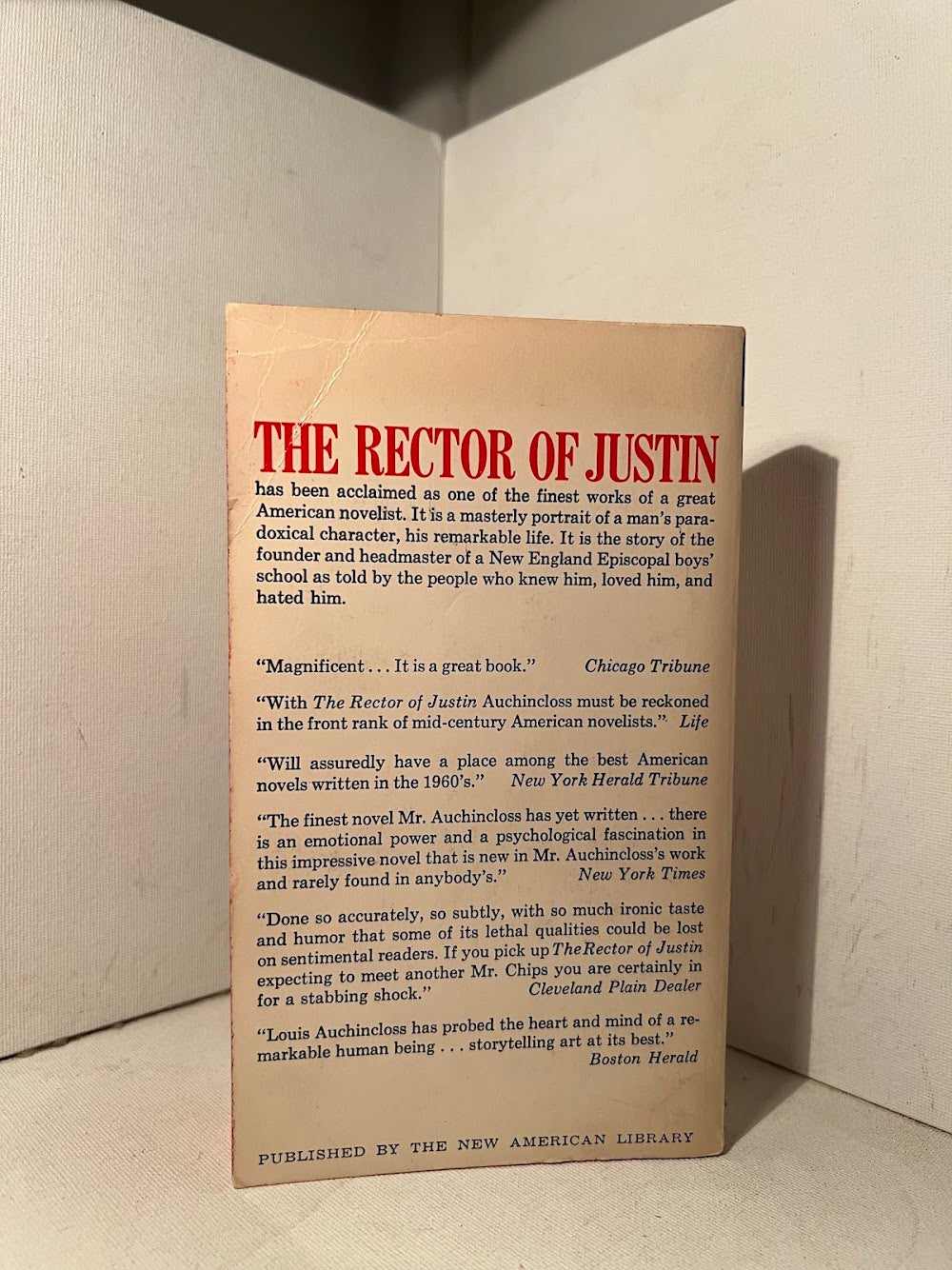 The Rector of Justin by Louis Auchincloss