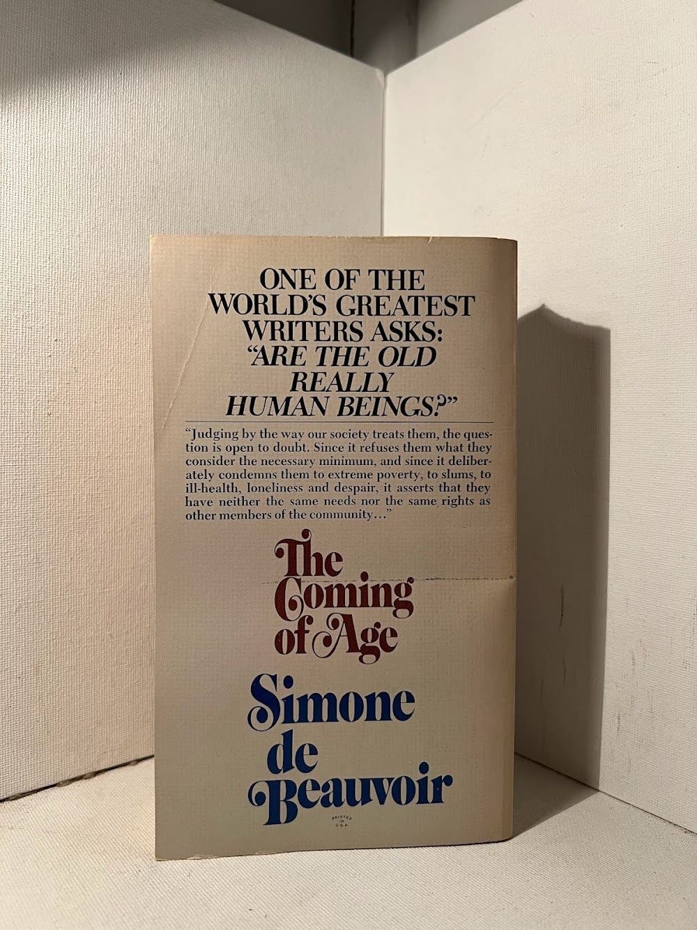 The Coming of Age by Simone de Beauvoir