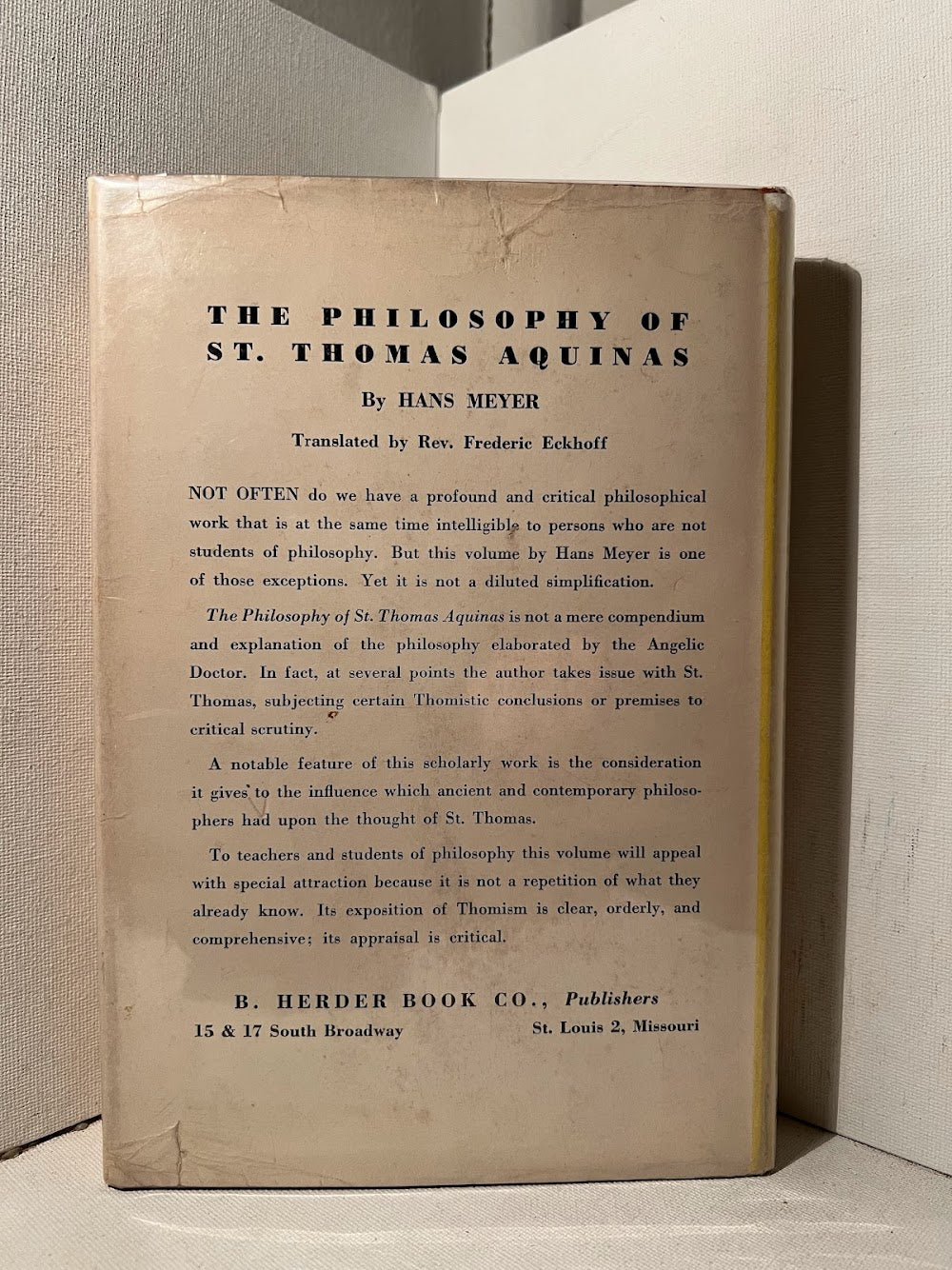 Introduction to the Philosophy of St. Thomas Aquinas Vol. 3: Psychology by H.D. Gardeil