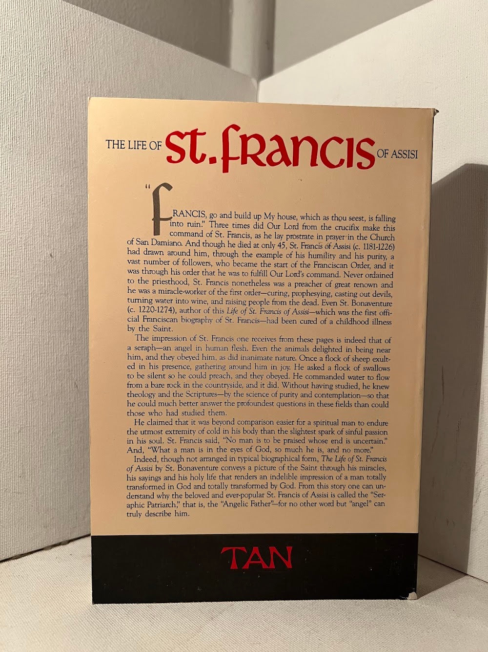 The Life of St. Francis of Assisi by St. Bonaventure