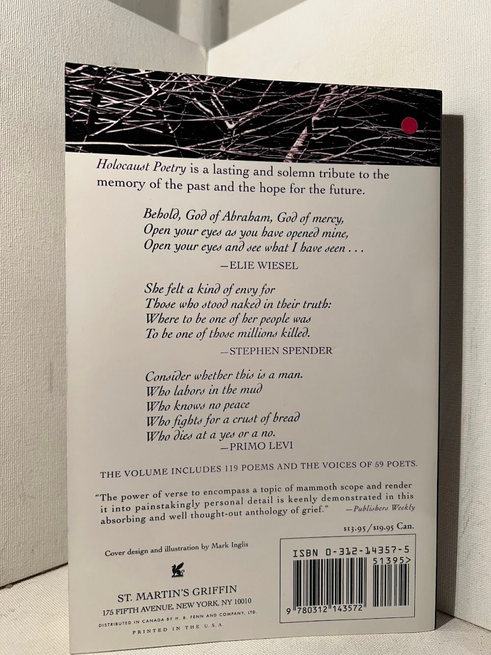 Holocaust Poetry compiled by Hilda Schiff