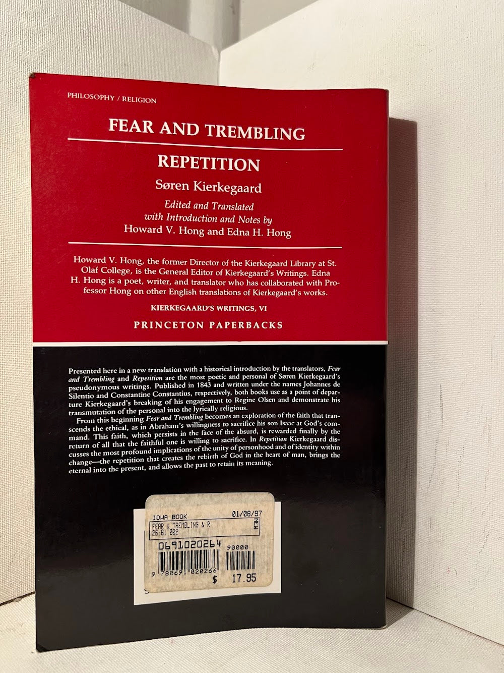 Fear and Trembling/Repetition by Soren Kierkegaard